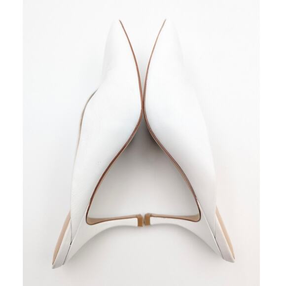 Stuart Weitzman Lula Pointed Toe Heel Pump Women's White Size US10B EU40.5 - Picture 11 of 13